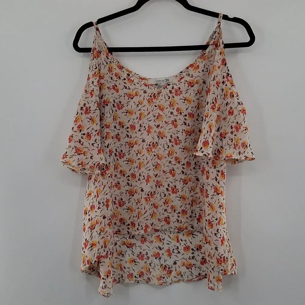 3For$20 Forever 21 sheer Cream w/ flowers